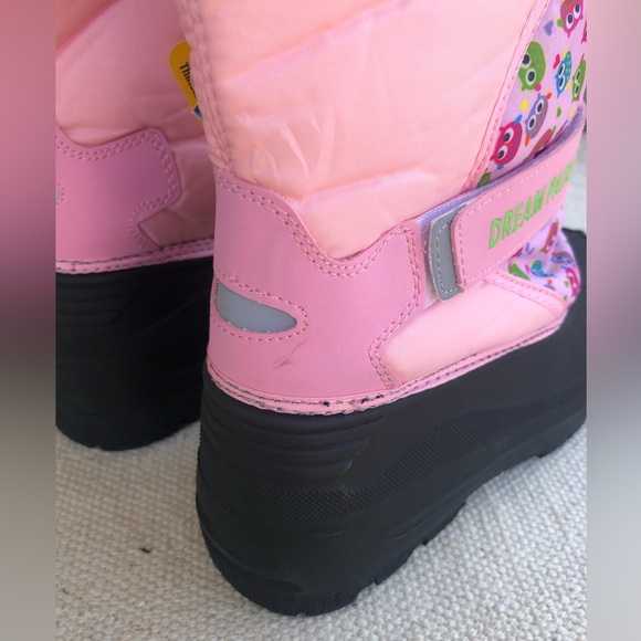 Snow Boots Dream Pairs Big Girl Mid Calf waterproof insulation boots pink size 3 - Picture 11 of 15
